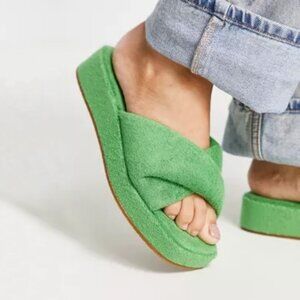 NEW & Other Stories Green Platform Terry Slide